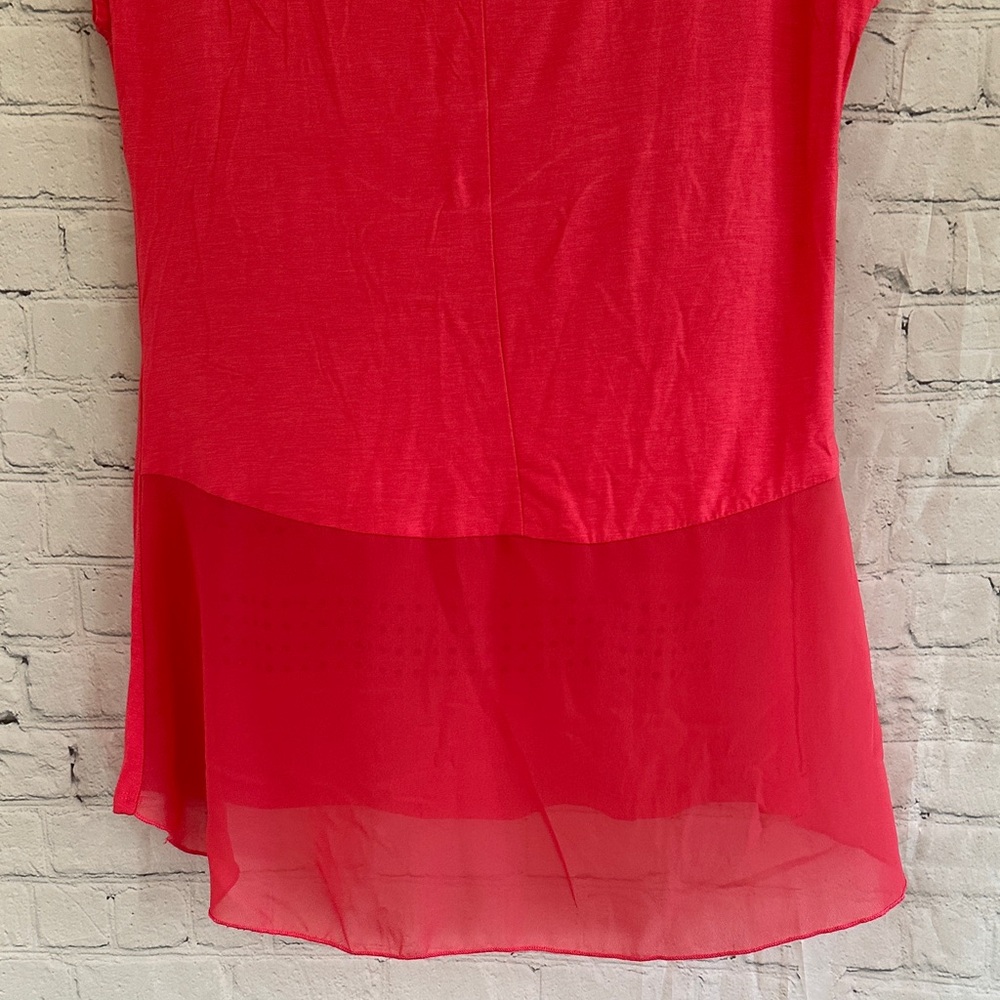 B.L.E.U Faux Studded Women's Salmon Color Top - Picture 8 of 10